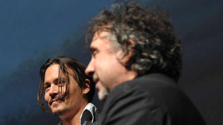 Depp and Burton speaking together