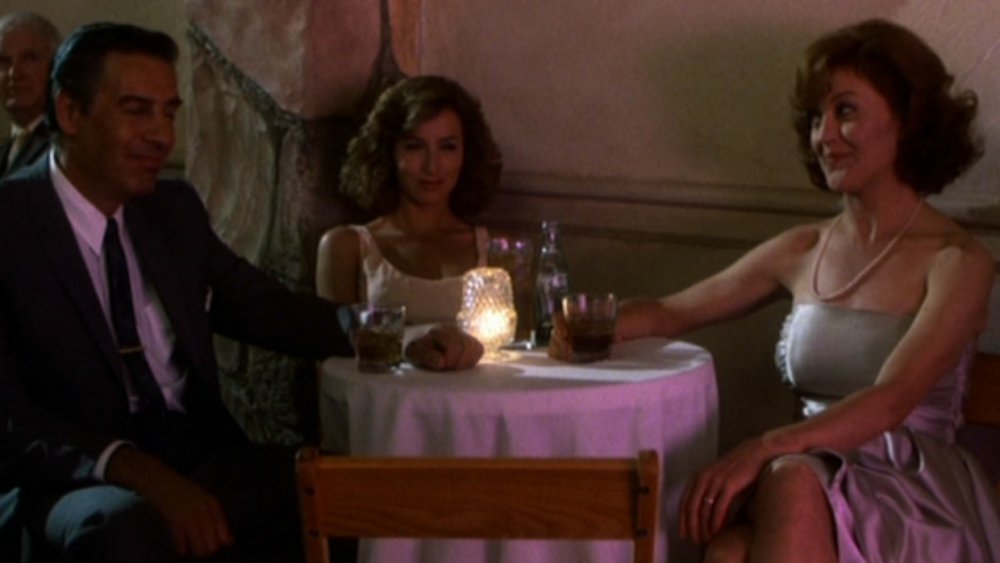 Jerry Orbach as Jake, Jennifer Grey as Baby and Kelly Bishop as Marjorie in Dirty Dancing