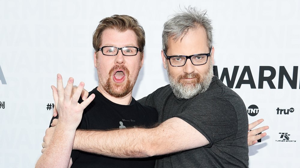 Justin Roiland and Dan Harmon in 2019