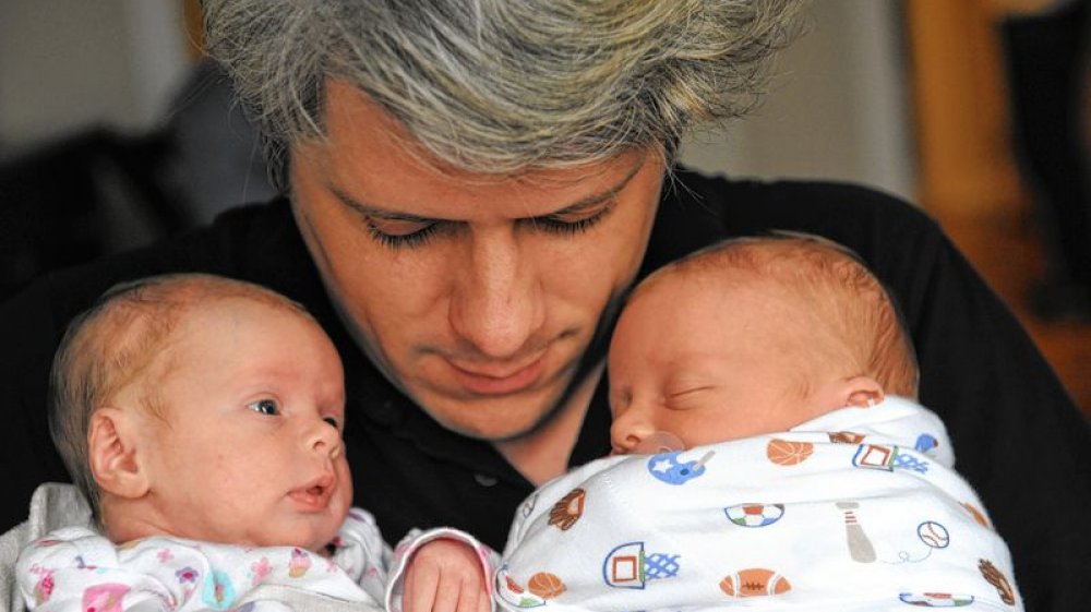 James Snyder with his twins, Reverie and Jackson