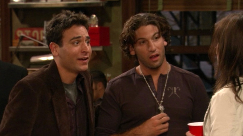 Jon Bernthal and Josh Radnor at a party on How I Met Your Mother