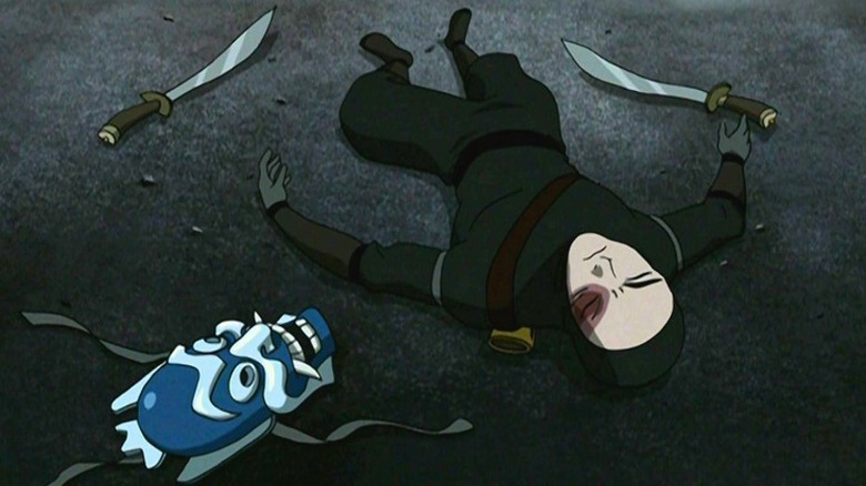 Zuko lying unconscious next to the Blue Spirit mask