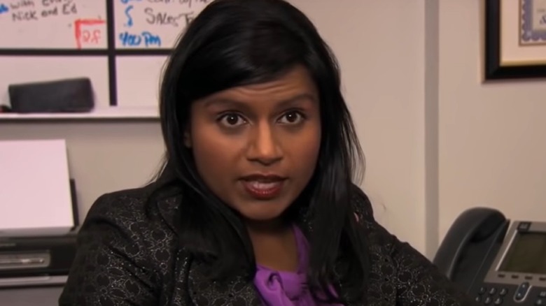 Kelly Kapoor at her desk