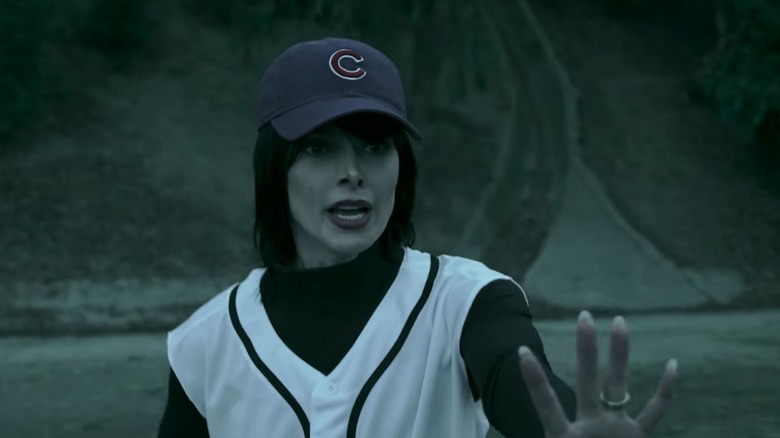 Alice Cullen in cubs hat