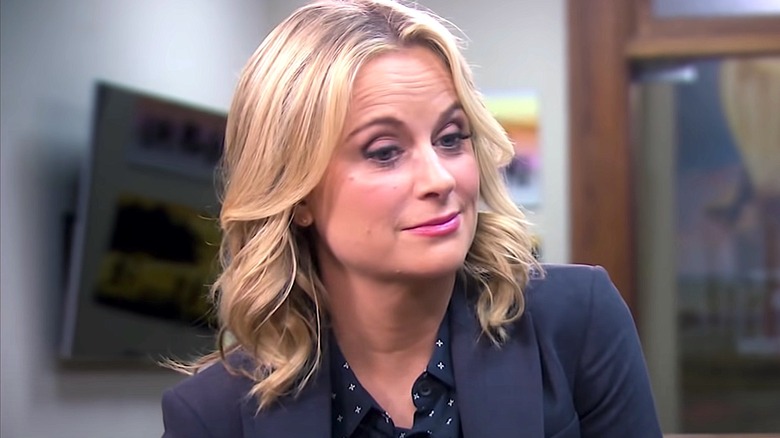 Poehler playing Leslie Knope