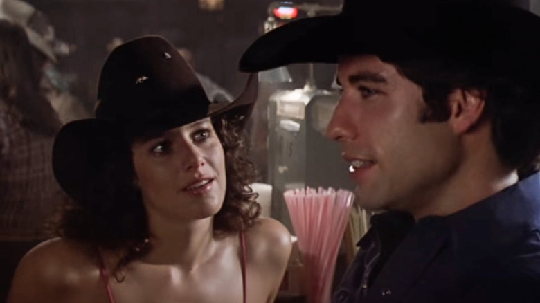 John Travolta Debra Winger in Gilley's bar