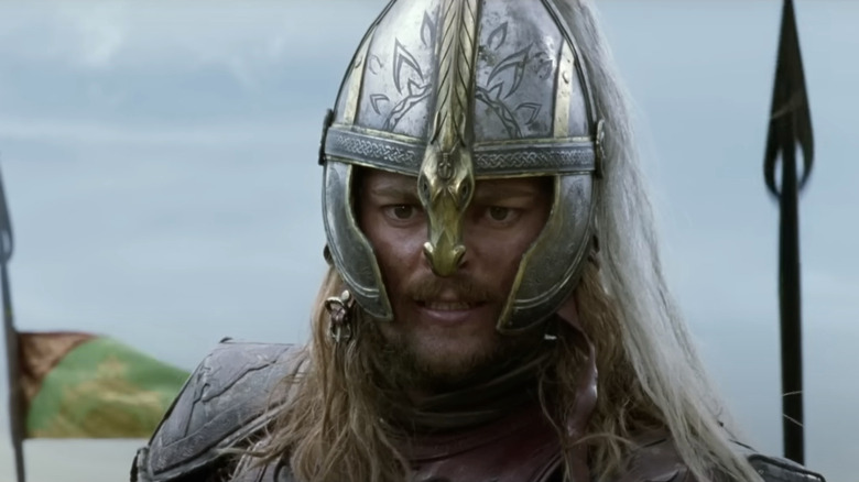 Eomer confronting Aragorn