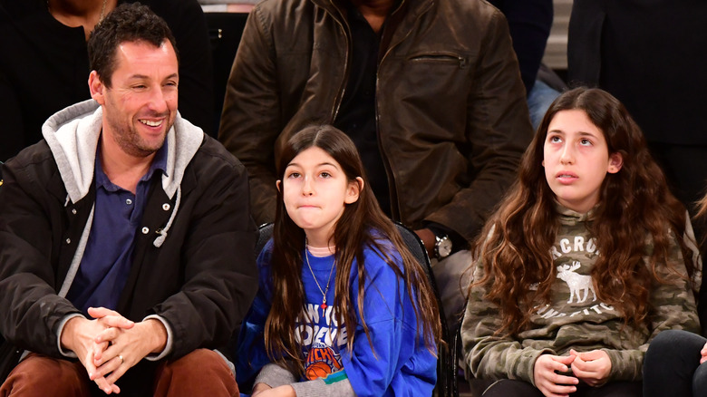 Adam Sandler with Sunny and Sadie