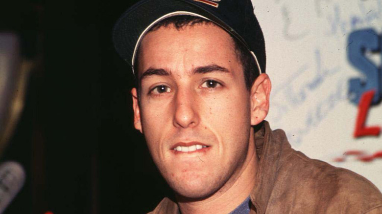 Adam Sandler biting lip