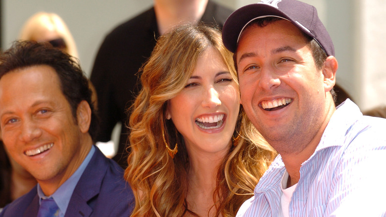 Rob Schneider, Jackie Sandler, and Adam Sandler smiling