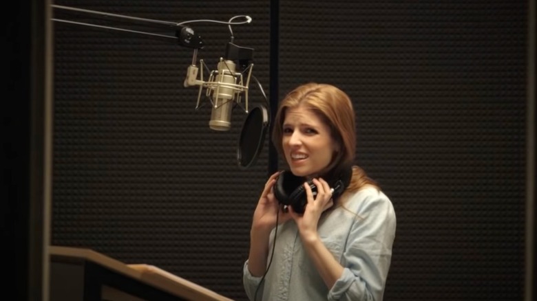 Anna Kendrick in sound booth