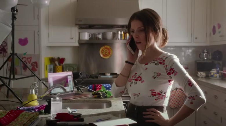 Anna Kendrick on the phone