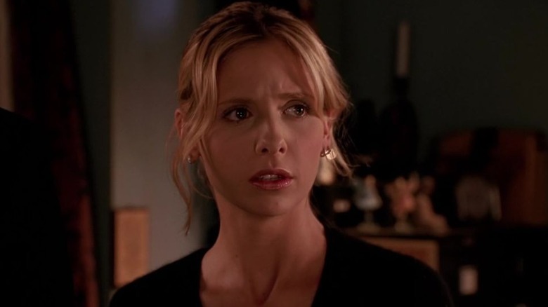 Buffy Summers looking troubled