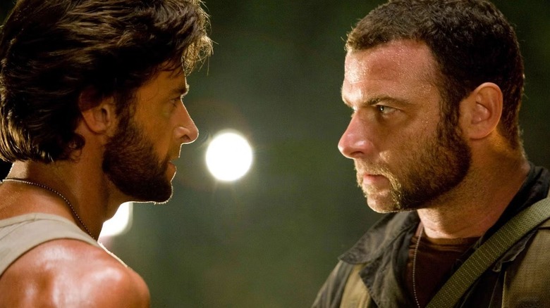 Wolverine and Sabretooth looking at each other