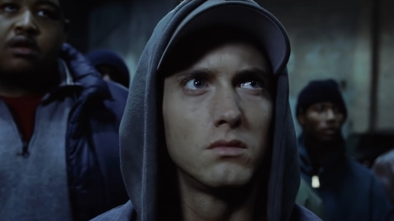 Eminem glaring