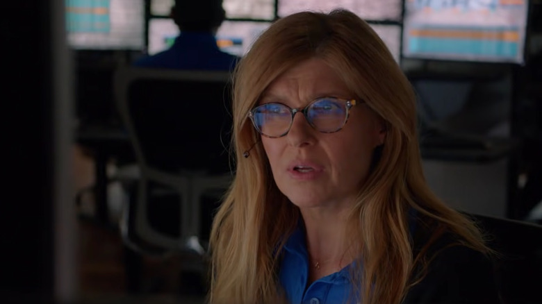 Connie Britton as Abby takes a call