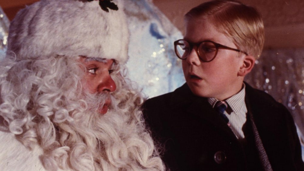 Ralphie and Santa in A Christmas Story