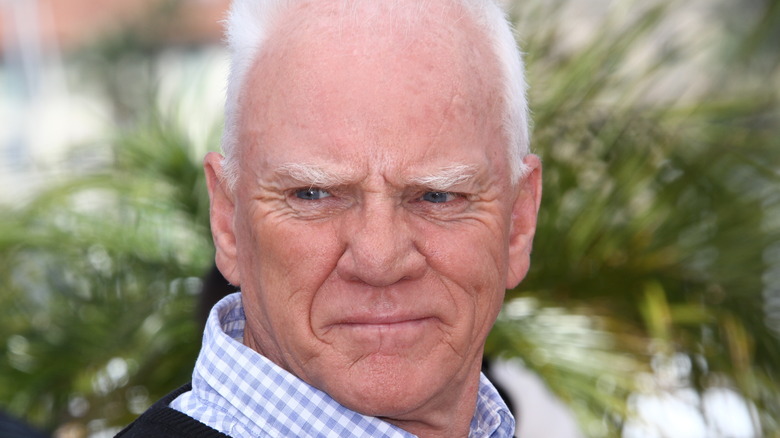 Malcolm McDowell looking confused