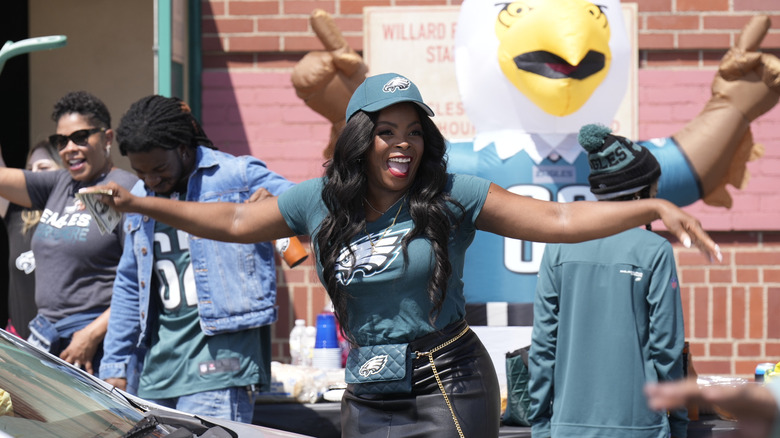 Ava in Philadelphia Eagles shirt