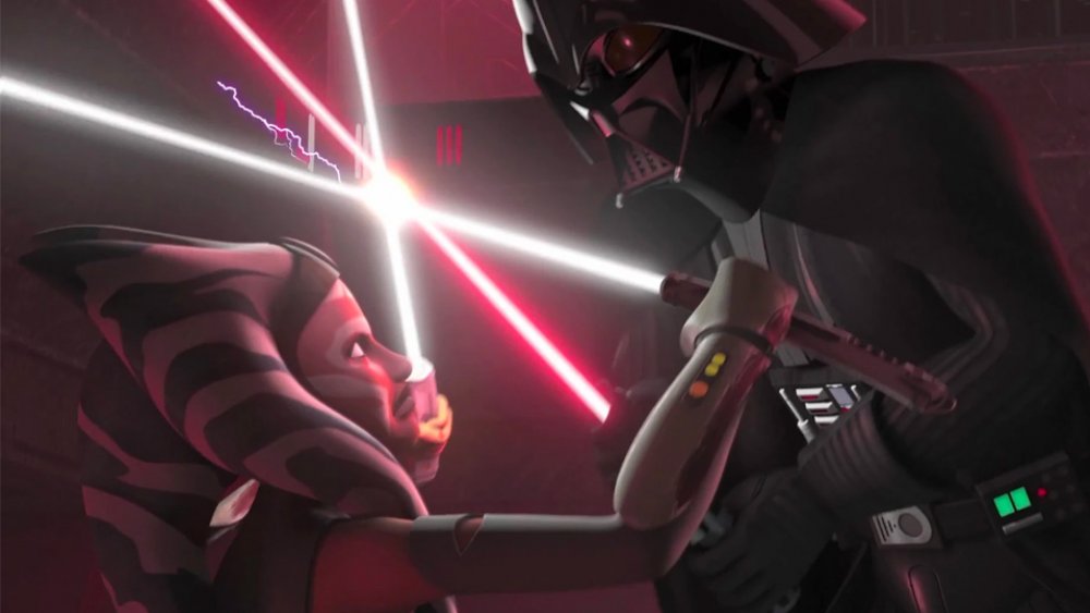 Ahsoka Tano fighting Vader