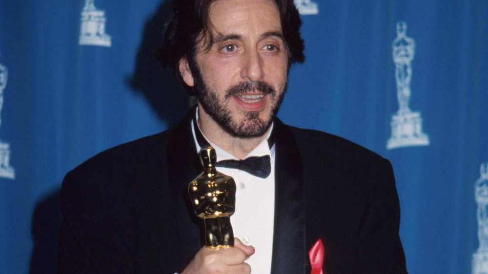 Al Pacino and the Oscar he won for Scent of a Woman, 1993