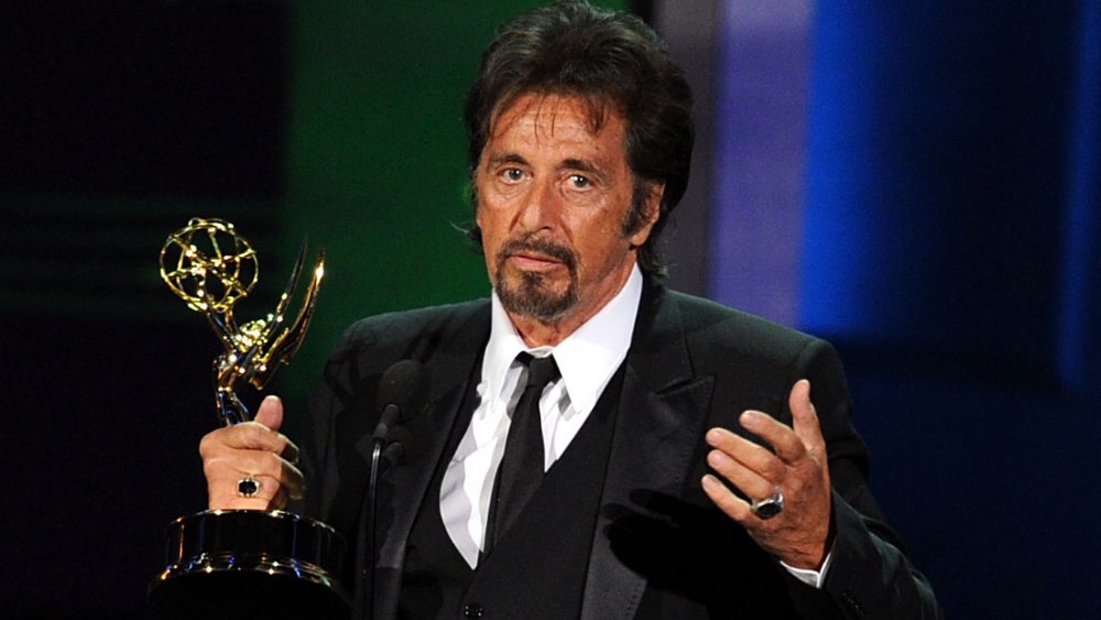 Al Pacino holding an Emmy