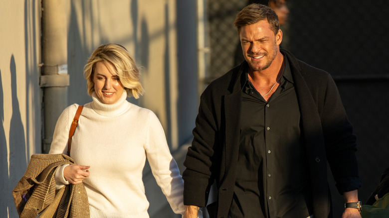 Alan and Catherine Ritchson walking together