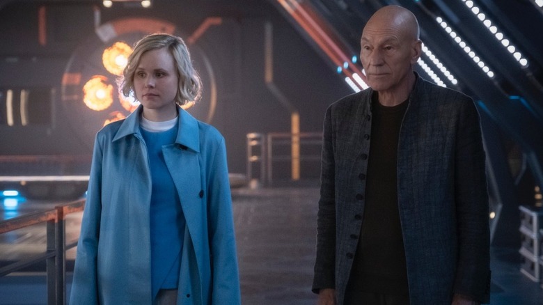 Alison Pill and Patrick Stewart in Star Trek: Picard