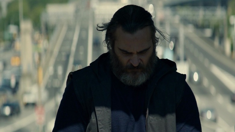 Joaquin Phoenix looking gloomy in public