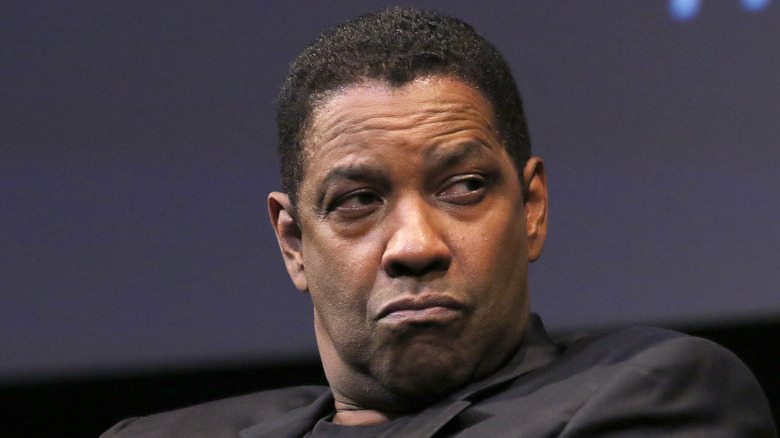 Denzel Washington grimacing