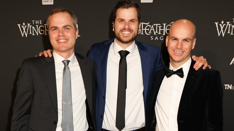 Neal and his brothers on the red carpet