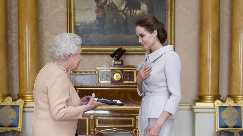 Angelina Jolie and The Queen