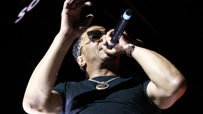 T.I. performing on stage