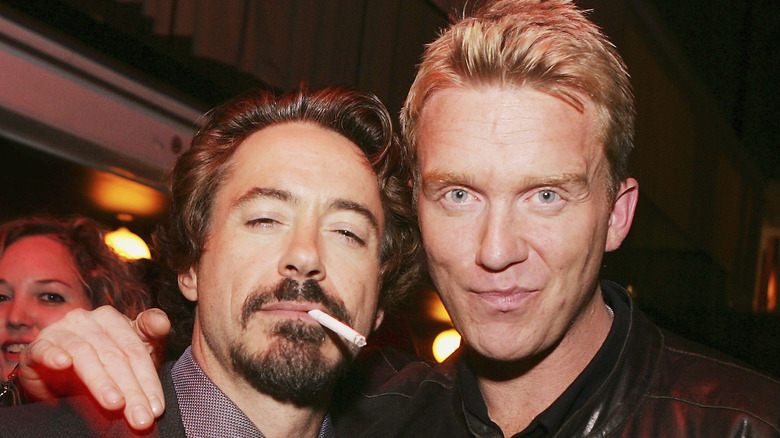 Downey and Hall posing together