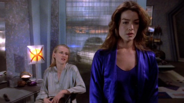 Andrea Thompson as Talia Winters and Claudia Christian as Susan Ivanova on Babylon 5