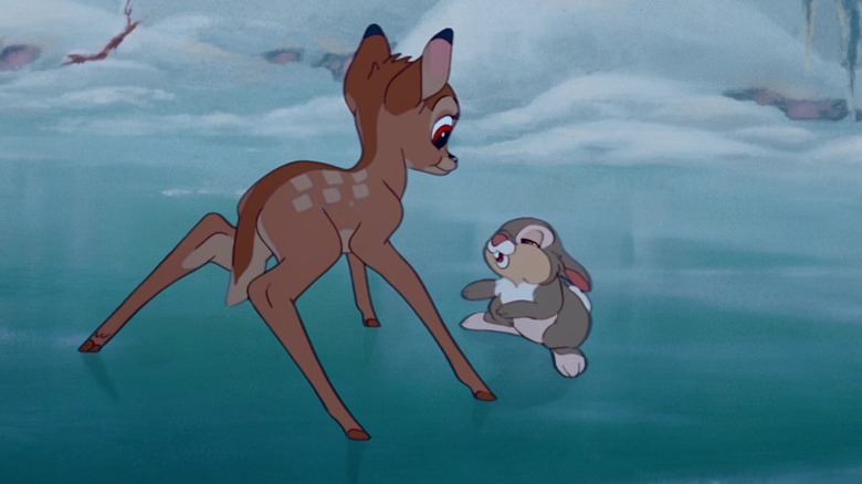 Bambi and Thumper on ice