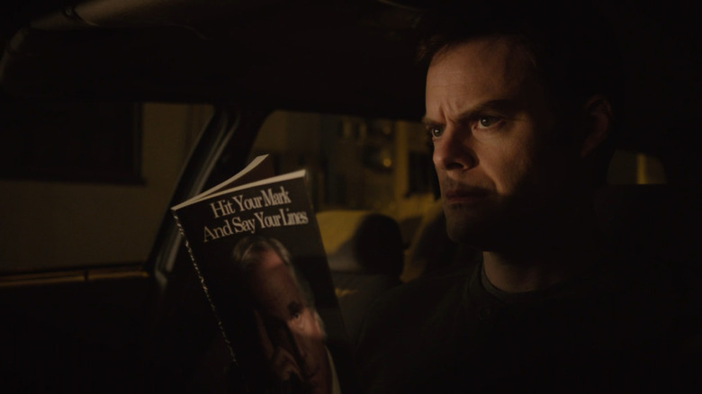 Barry reading the acting book