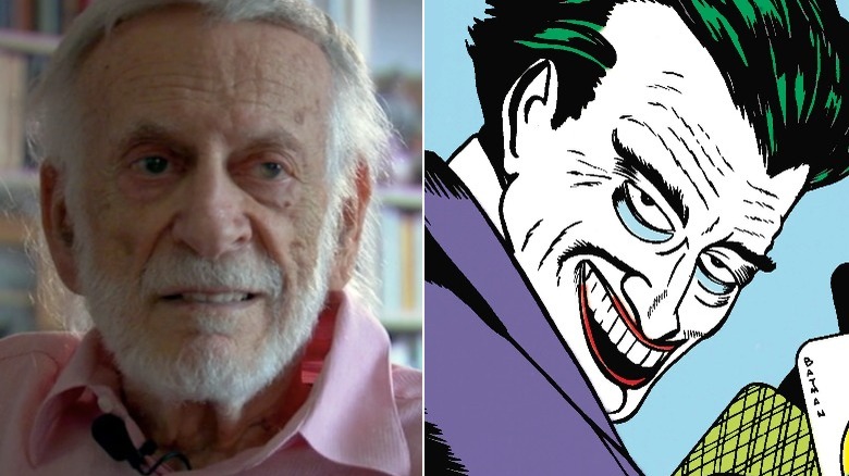 Jerry Robinson looks ahead, the Joker smiles