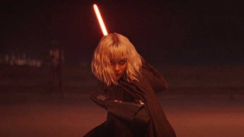 Shin Hati wields her lightsaber