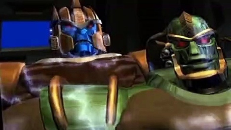 Dinobot and Rhinox look up