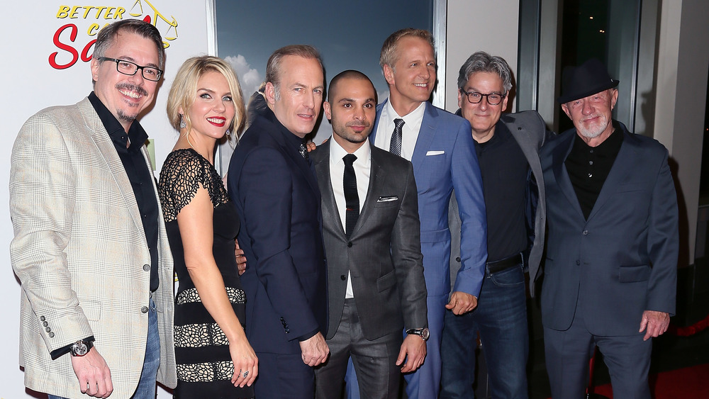 Better Call Saul cast and writers pose on carpet