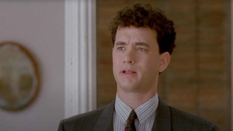 Tom Hanks in Big, looking in the mirror