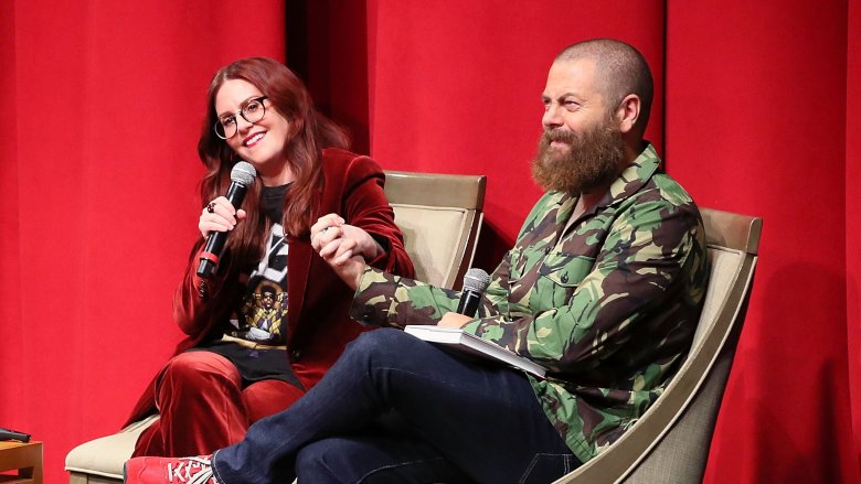 Nick Offerman and Megan Mullally