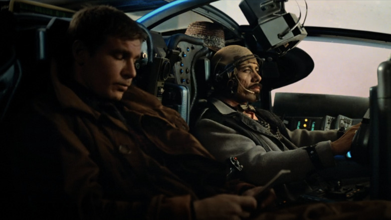 Rick Deckard and Gaff in flying car