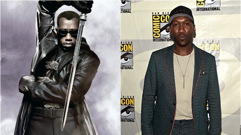 Split image of Wesley Snipes Blade and Getty image of Mahershala Ali