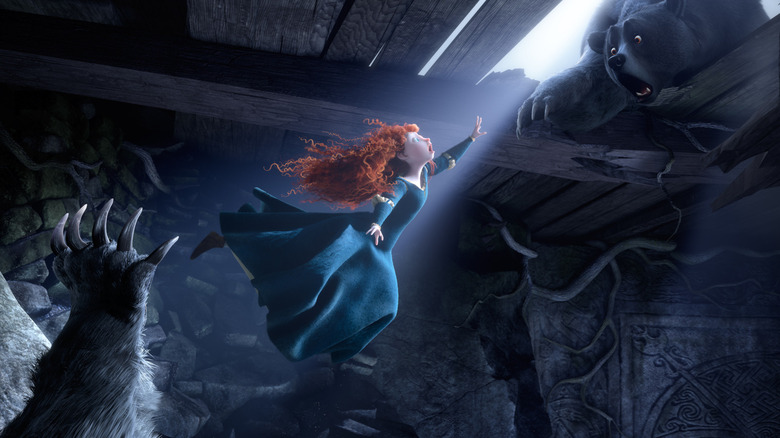 Merida getting rescued by a bear