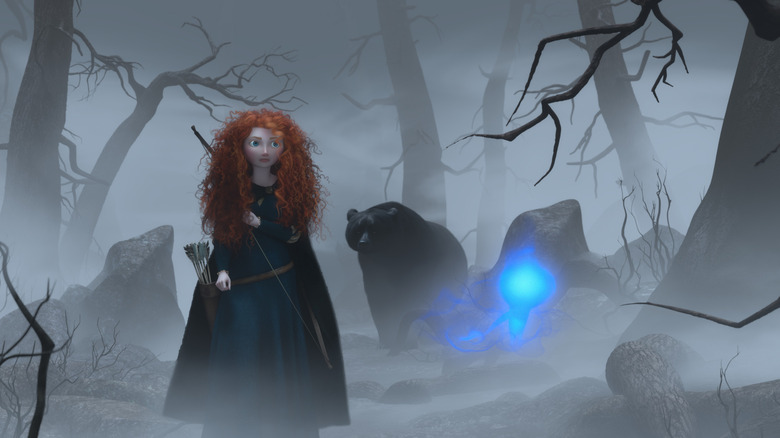 Merida following one of the Will-o-the-wisps