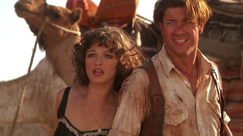 Rachel Weisz and Brendan Fraser in The Mummy