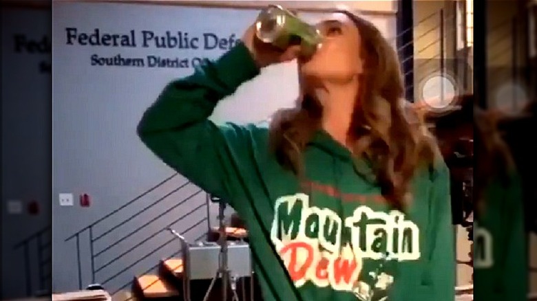 Britt Robertson drinking Mountain Dew