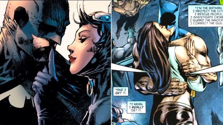 Batman with Catwoman and Talia